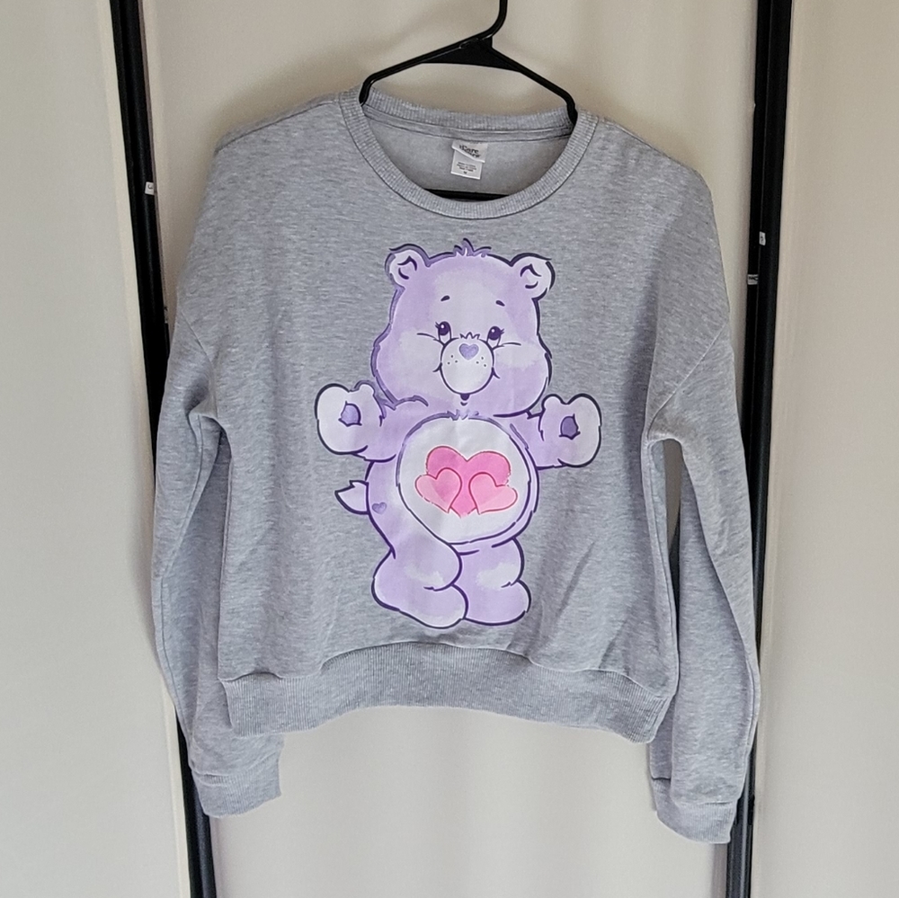 NWOT - Care Bears Heather Gray Lightweight Sweatshirt - Medium